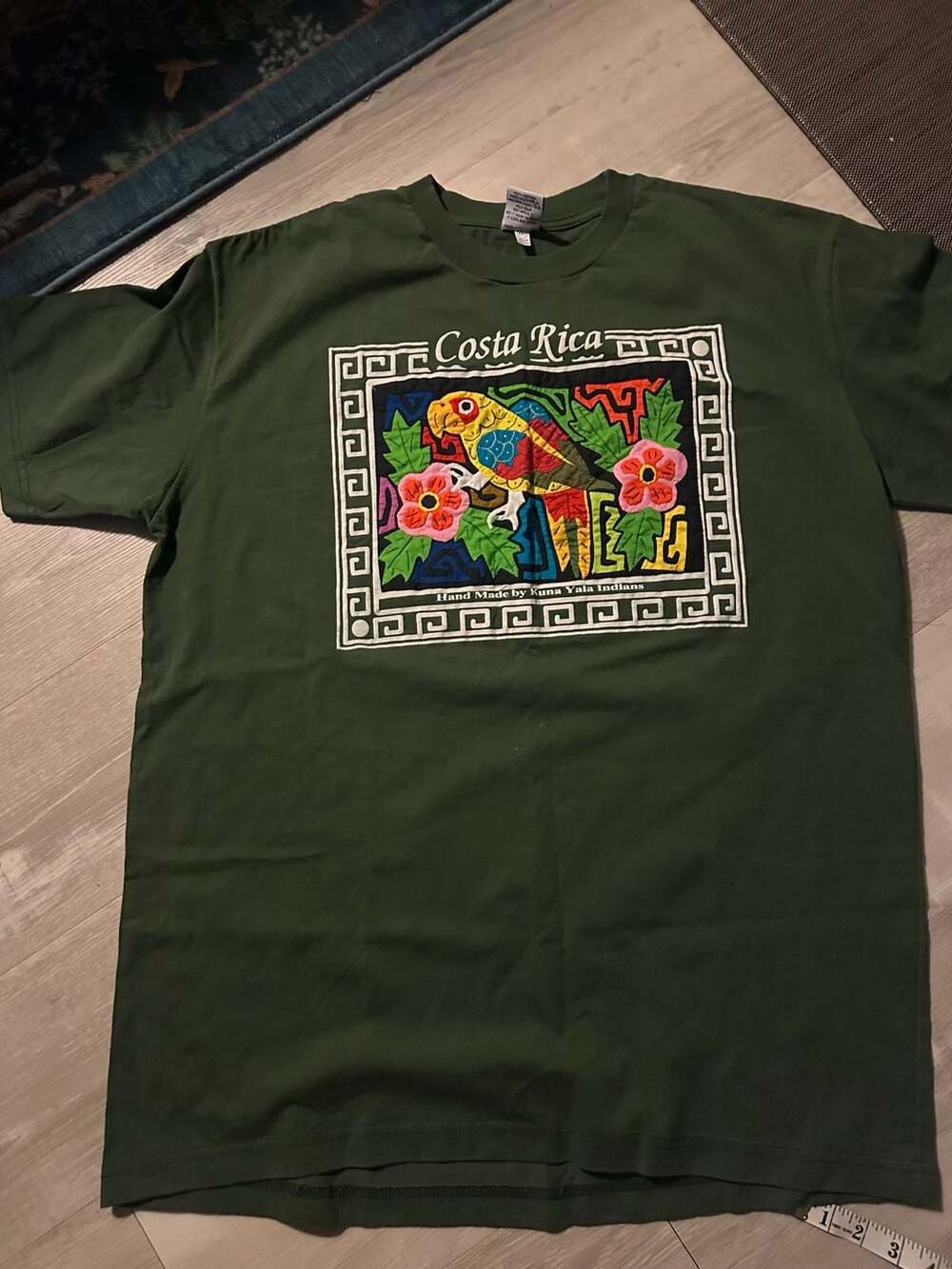 Indios By Siamarmola Costa Rica Parrot T-Shirt Size XXL Green